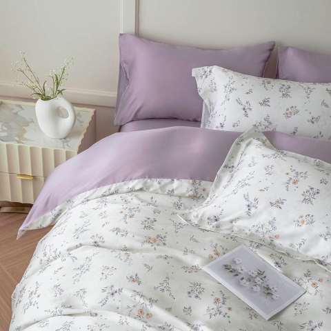 花漾紫語細部車縫線與布料質地展示